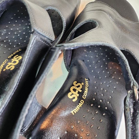 SAS Tripad Comfort Women's Black Smooth Leather Slingback Sandals US 9 1/2M - Picture 5 of 8